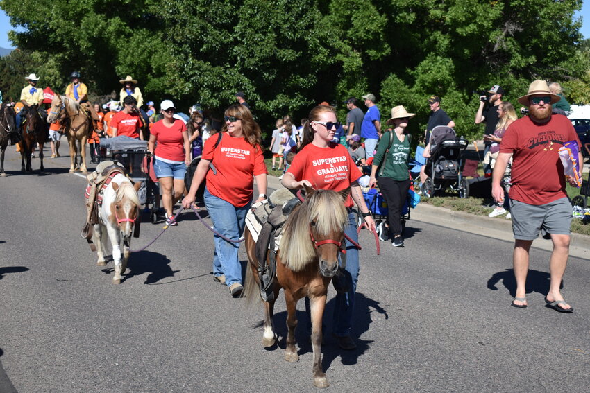 Minihorses joined the parade as Happy Valley Ranch Preschool passed by.